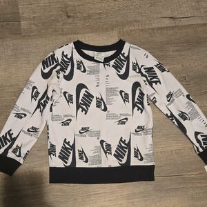 Nike Kids Black and White Logo Sweatshirt